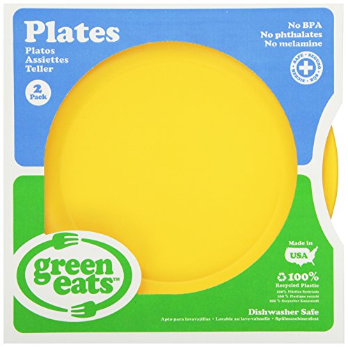 Green Eats 2 Pack Plates, Yellow