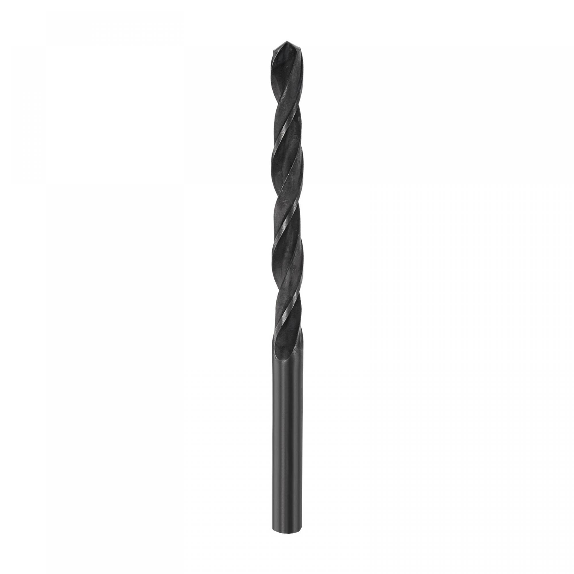 sourcing map 6542 High Speed Steel Straight Shank Twist Jobber Drill Bit, Fully Ground Black Oxide Drill Bits 6.9mm Drill Diameter 107mm Total Length 1 Pcs