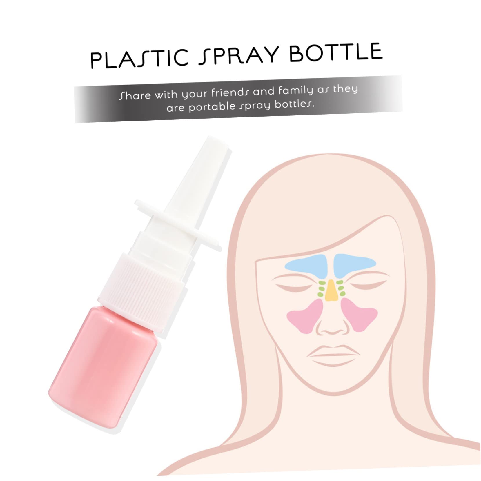 FRCOLOR 50 Stück 5ml Pet Sprühflaschen Leer für Reise und Unterwegs