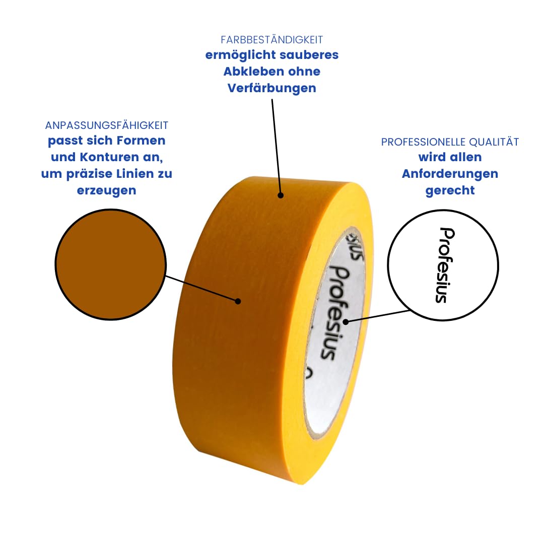 36 X Rollen - Profi Goldband Klebeband 50 M