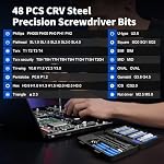 STREBITO Jeu de tournevis de petite précision 64-Piece avec Torx, Triwing, Pentalobe, Kit d'outils de réparation électronique pour ordinateur, PC, Ordinateur portable, MacBook, Comprimé, téléphone, PS5, Xbox, Interrupteur, Verre, Sonnerie de porte