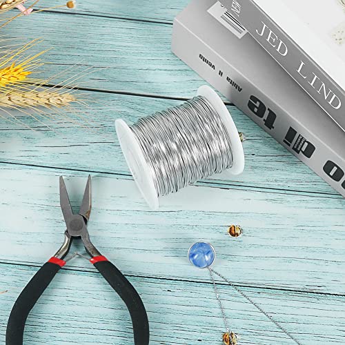 Image of Tenn Well 20 Gauge Jewelry Wire, 328 Feet 0.8mm Bendable Aluminum Craft Wire for Jewelry Making, Beading, Sculpting and Bonsai Training