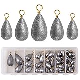 OROOTL Bell Sinkers Fishing Weights Kit, 54pcs/Box Fish Weights Sinkers Assortment Saltwater Catfish...