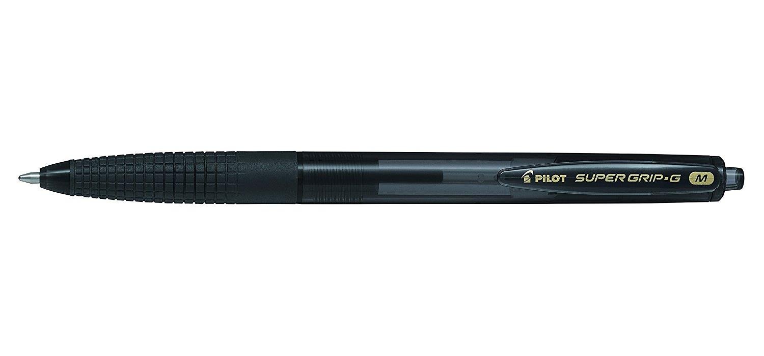 Pilot Supergrip G - Bolígrafo retráctil (punta de 1,0 mm), color negro