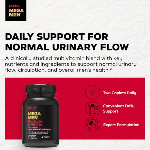 GNC Mega Men Prostate & Virility Multivitamin for Men, 90 Count - Image 3