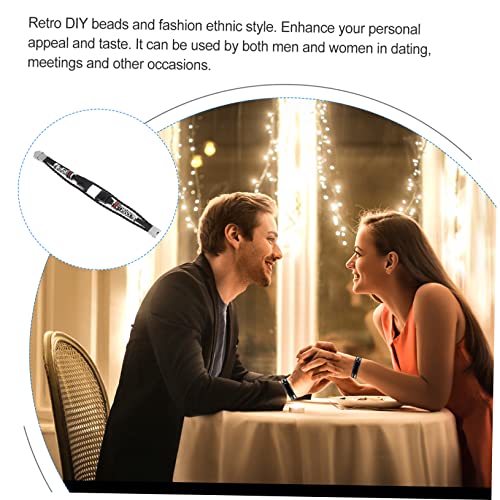 DOITOOL Metal Beads Replacement Wristband Bracelet Retro Ethnic Style Easy to Install Comfortable Fit for All Occasions Fashionable and Luxurious Look Black Color4