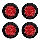 FXC 4Pack 2.5 Inch Round Truck Trailer 13 LED Side Marker Clearance Lights with...
