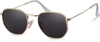 Small Square Polarized Sunglasses Men Women Polygon Hexagon Geometric Sun Glasses