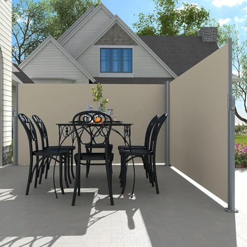 Auvent latéral en polyester synthétique imperméable pour terrasse extérieure - 3