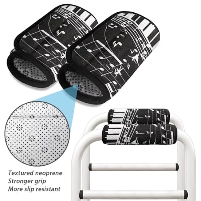 GLENLCWE Walker Hand Grips Cover 2 Packs Wheelchair Armrest Covers Anti-Slip Hand Grip Covers Mobility Aid Crutch Pads Comfortable Cushion Walker Grip Pads