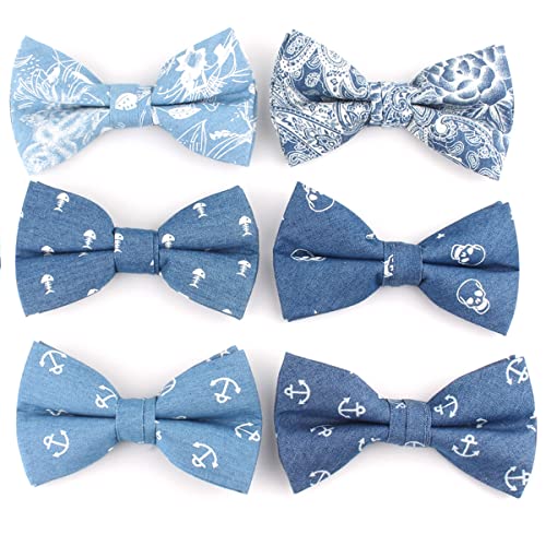 Bow Ties For Men Bow Tie Set Men 6 Packs Pre-Tied Bow Ties Gift Idea For Men And Boys (Bt/929) #TOP23
