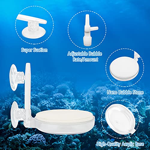 dafuhao Acquario Pietra Porosa con Valvola di Controllo E 2 Ventose Ossigeno Acquario Bubble Stone Diffusore di Ossigeno per Acquario Ossigeno Pietra per Fish Tank per Pesci Acquario Pompa - Image 4