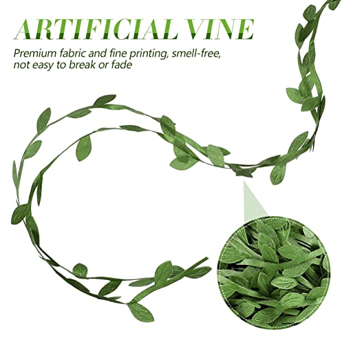Magiclulu 1 Roll Artificial Vines Fake Hanging Plants Leaves Ribbon, Leaf Vine Trim Foliage Rattan Artificial Garland Foliage For Home Garden Party Décor (20 Yards) #TOP2