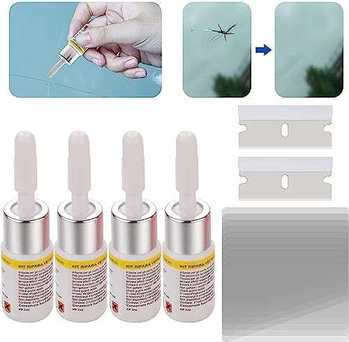 HWTONG Windshield Repair Kit, 4 PCS Windshield Crack Repair Kit, ...