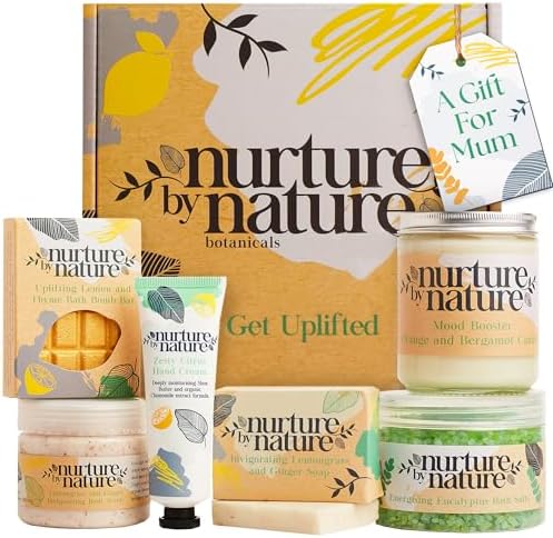 NURTURE BY NATURE Spa Gift Set – 6 Piece Uplifting Pamper Gift Se...