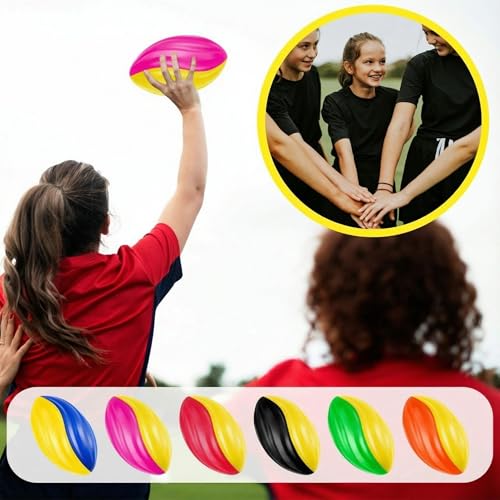 Image of Jerify Mini Footballs for Kids Spiral Foam Football Bulk 5 Inch Soft Small Waterproof Foam Ball Sports Birthday Toddler Football for Indoor and Outdoor Game (Fashion Color,12 Pcs)