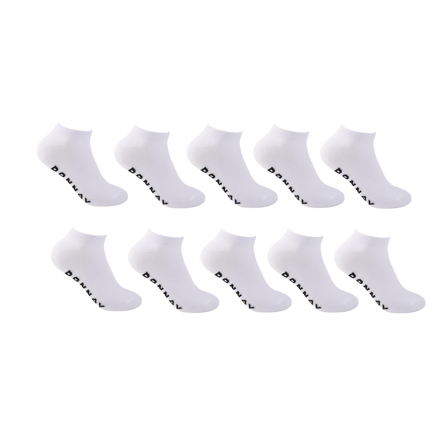 Donnay White Kids 10 Pack Trainer Socks Junior 1-6
