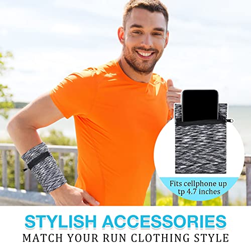 Honoson 5 Pieces Wrist Wallet Phone Armband Sleeve Running Wallet Wristband Wallets For Women Men Sports Wrist Pouch With Zipper For Phone Running Walking Hiking Jogging Travel Fishing thumb #3