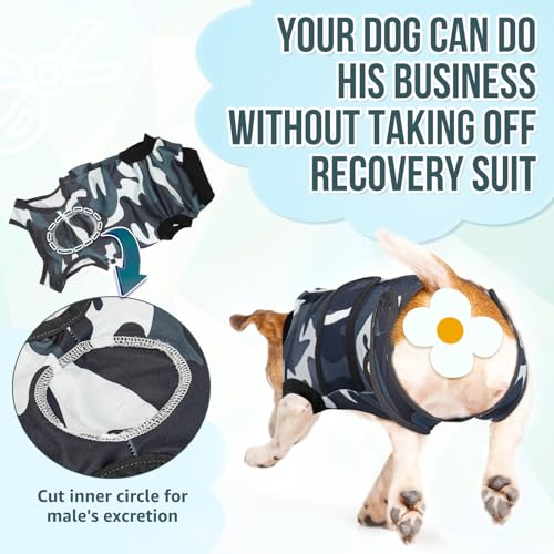 Image of Lukovee Recovery Suit for Dogs, Spay Neuter Surgery Suit Onesie Female Male