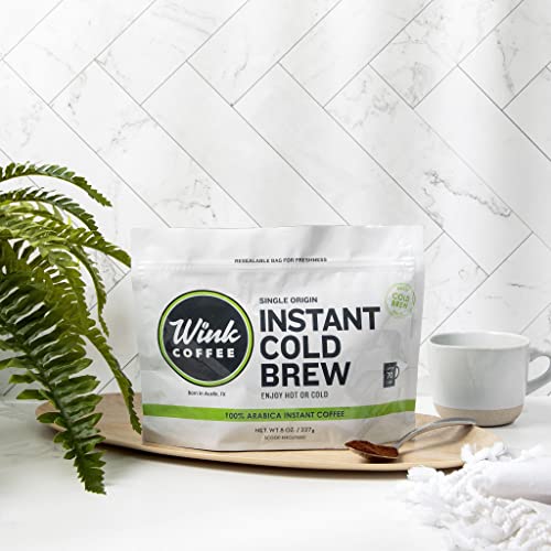 Wink Coffee Premium Cold Brew Instant Coffee - 100% Arabica Medium Roast - Smooth And Balanced Flavors - Up To 70 Cups Per Bag #TOP7