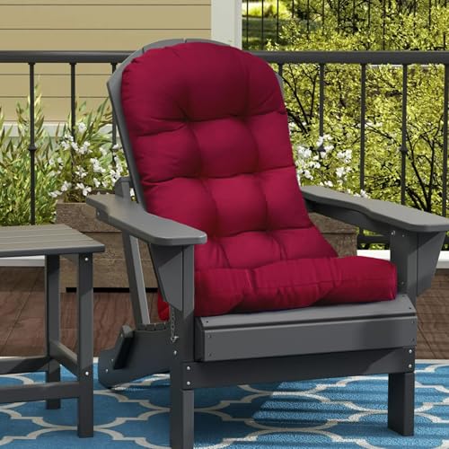 Eoieov Outdoor Cushion with Ties Wine Red