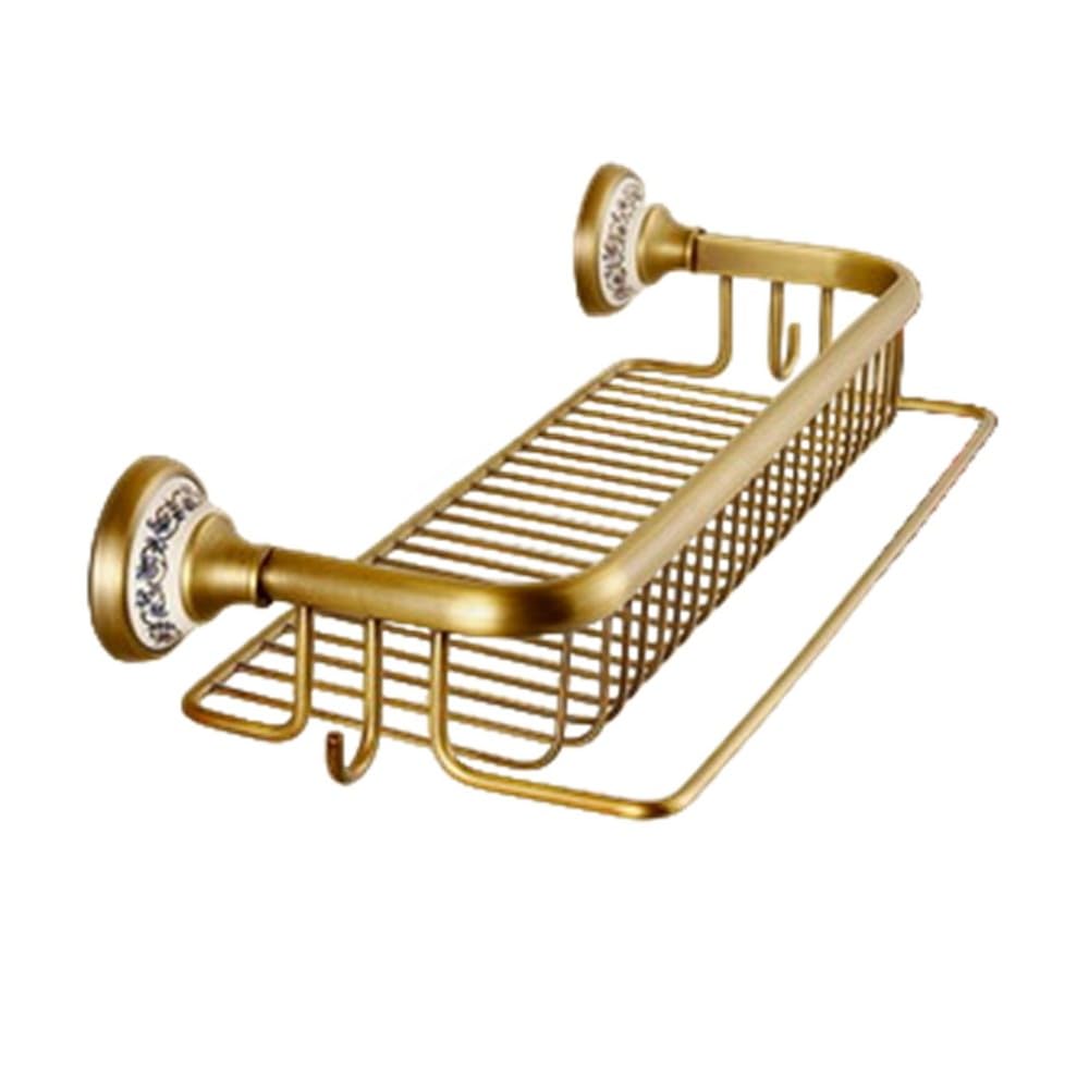 Juegos de Accesorios de baño de latón Macizo Cepillado Antiguo, Juegos de Accesorios de baño de Porcelana Europea, baño Retro de cerámica, toallero