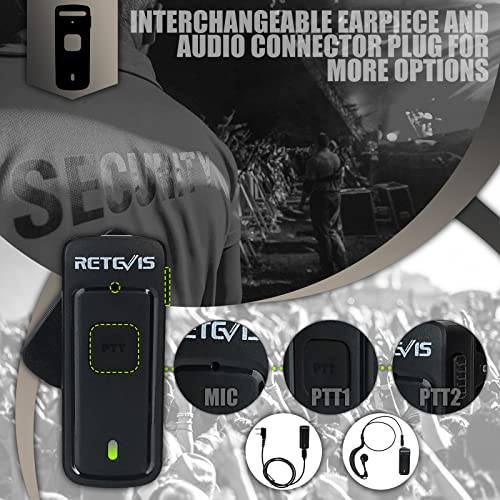 Écouteur talkie-walkie sans interférence micro PTT rechargeable Type-C
