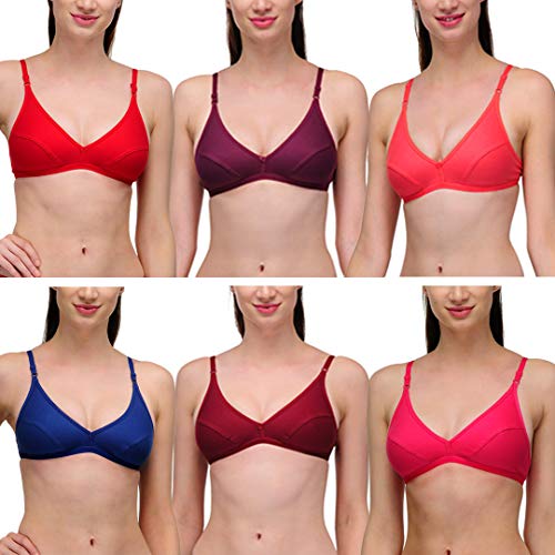 Softskin Women's Cotton Blend Non Padded Non-Wired T-Shirt Bra (P...