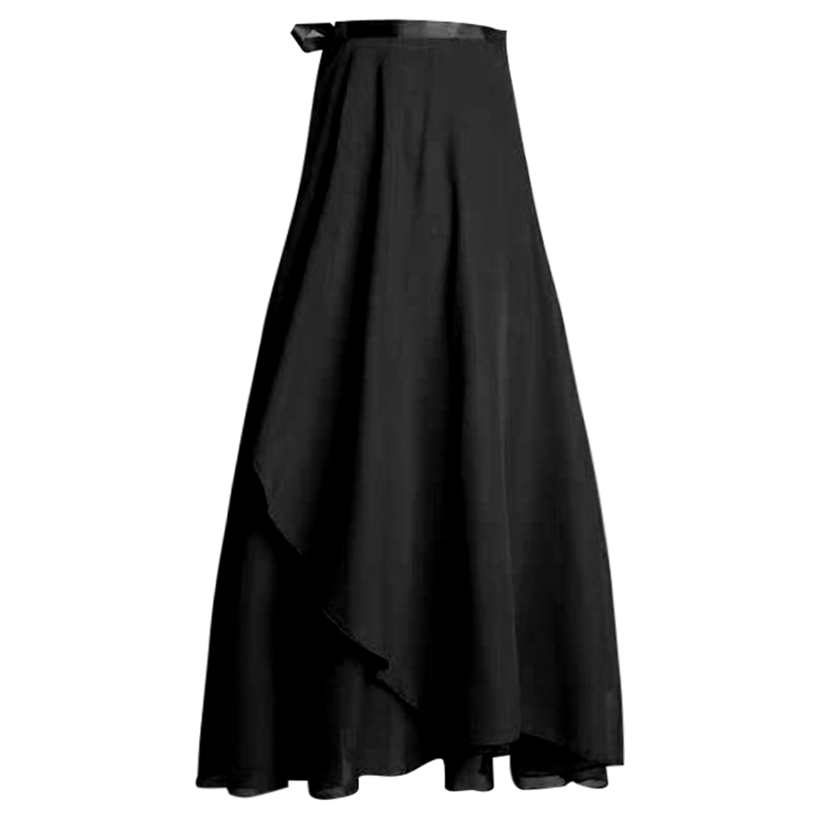 Ballett Wickelrock Damen Lang Tanzrock Ballett Rock mit Verstellbares Taillenband Chiffon Ballettrock für Frauen