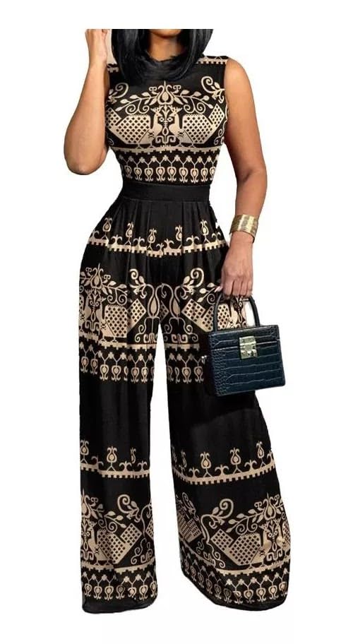 Macacão Feminino Longo Elegante Alfaiataria para Festa Convidada Formatura Luxo-Macacao Social Pantalona Estampado Aniversário Moderno Chique