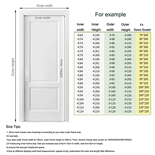 Orumrud Zanzariera Porta Magnetica, 105x205 cm