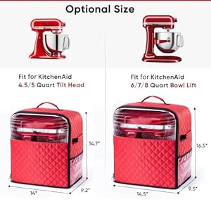 BAGSPRITE Stand Mixer Cover with Appliance Sliders Base Compatible with KitchenAid Mixer-Storage Bag for 4.5/5 Quart with Pockets for Kitchen Aid Accessories and Attachments BAGSPRITE Stand Mixer Cover with Appliance Sliders Base Compatible with KitchenAid Mixer Storage Bag for 455 Quart with Pockets for Kitchen Aid Accessories and Attachments