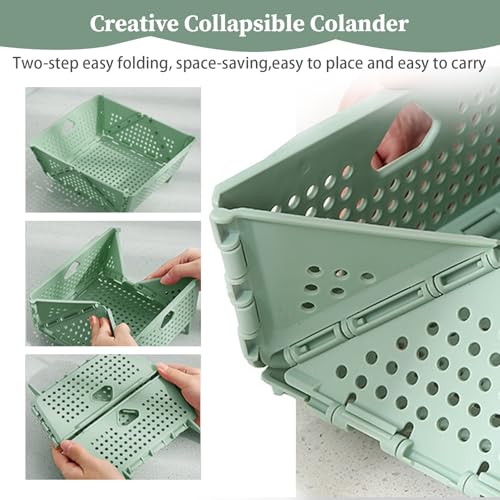 Coladores plegables para cocina 2 piezas, plástico miniatura 4