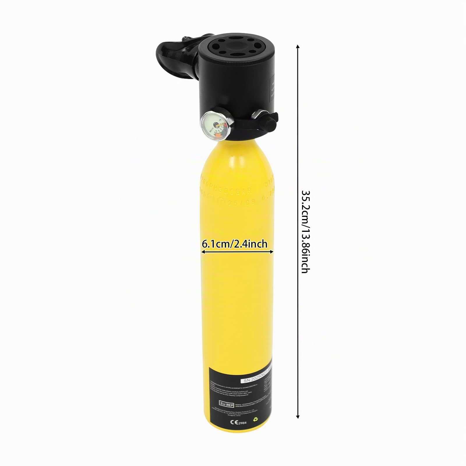 Tauchausrüstung, 0.5L Mini Tauchflasche mit Tauchmaske, Flachen Wasser Kleine Tauchflaschen, Mini-Sauerstoffflasche mit Vollgesichts-Schnorchelmaskegeeignet zum Schnorcheln