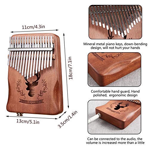 BOTOWI Profession Kalimba Thumb Piano 17 Clés avec Marteau de Réglage pour Adultes/Enfants/Débutant, Portable Kalimba 21… - Les Beatles, Paul McCartney, John Lennon, RIngo Starr, George Harrison BOTOWI Profession Kalimba Thumb Piano 17 Clés avec Marteau de Réglage pour Adultes/Enfants/Débutant, Portable Kalimba 21… – Image 6