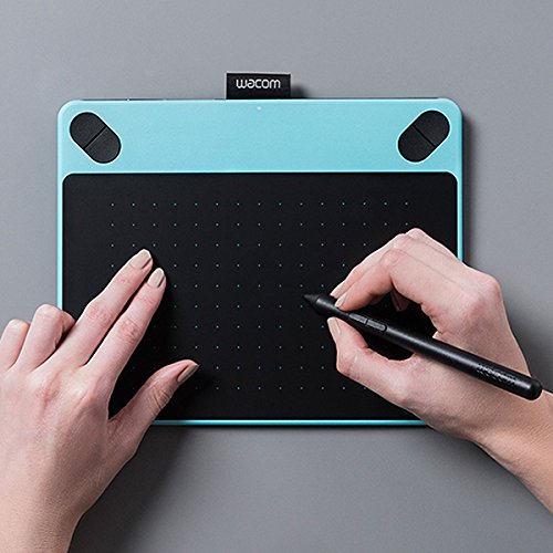 Image of Wacom CTH-690 /B0-CX Medium Art Pen and Touch Tablet, Mint Blue