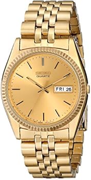 Seiko Relógio masculino SGF206 dourado de aço inoxidável | Amazon
