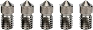 conjunto de bicos de extrusão, 5 pçs/conjunto bicos de rosca m6x1 morrer super duro bico de impressora 3d bico de aço endurecido resistente ao desgaste bico de impressora 3d para abs (0,2 mm)