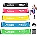 Autkors Bande Élastique Fitness, [Lot de 5] Bande de Résistance Élastique en Latex avec Bandeau de Sport et Sac de Rangement-5 Niveaux de Force-Équipement d'Exercices pour Musculation Pilates Yoga