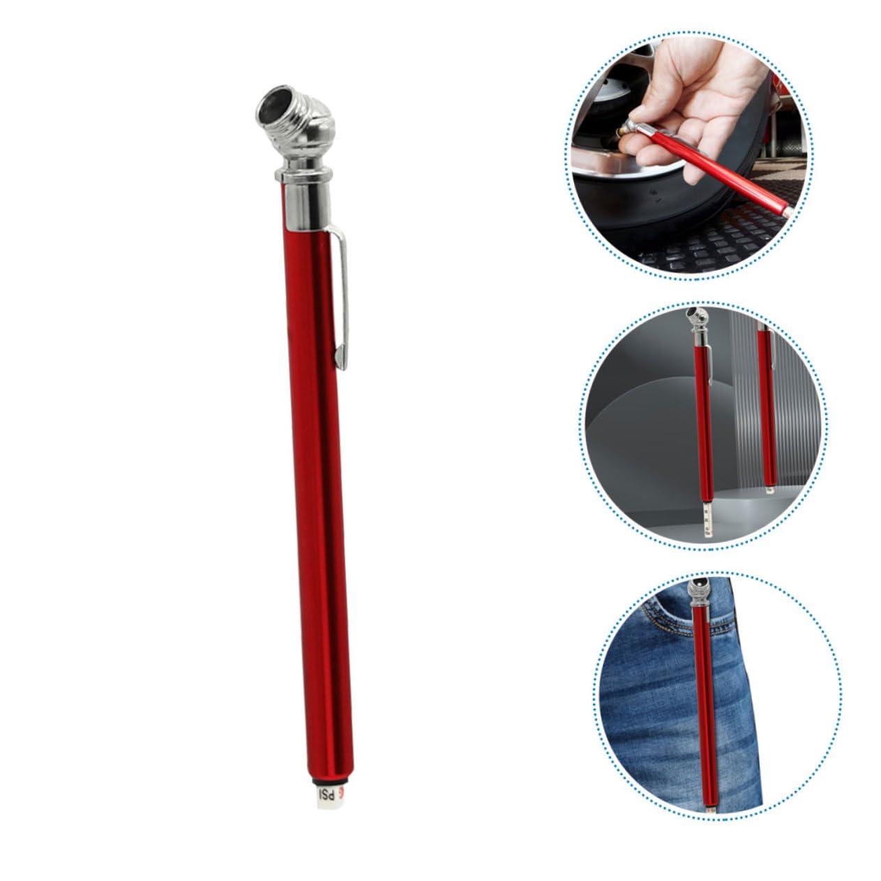 Alipis 2pcs Tire Pressure Gauge Mechanical Tire Air Pressure Gauge for Car Bike Auto Portable Tool