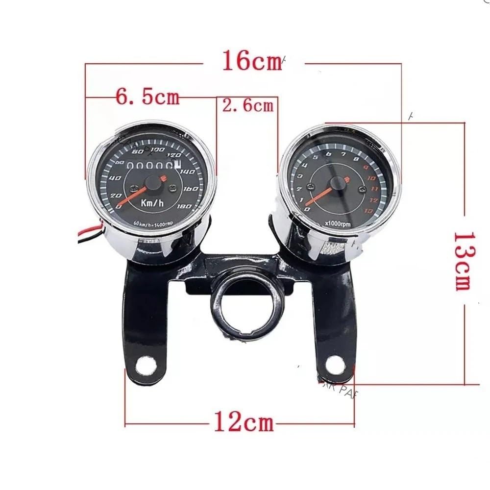 Odómetro digital Medidor Combinado Modificado Para Motocicleta, Odómetro Modificado Mecánicamente, Tacómetro, Luz Nocturna
