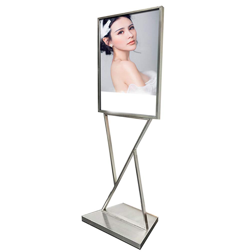 Verstellbarer Winkel des Panels, Schilderhalter-Plakatständer – robuster Sockel-Plakatständer, for Hochzeitstischnummern, Restaurantschilder, Fotos und Kunstdisplays(Black)
