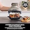 NINJA CRISPi Air Fryer Design Compact, 2 Capacités Interchangeables en Verre avec Couvercles, Capacité 3,8L ou 1,4L, 4-en-1, Pièces Amovibles lavables au lave-vaisselle, Stone/Or FN101EUSTGD