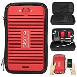 Sisma Travel Cords Organizer Small Electronics and Accessories Carrying Bag for Cables Earbuds USB Sticks Leads Memory Cards, Red SCB16128S-WB-R