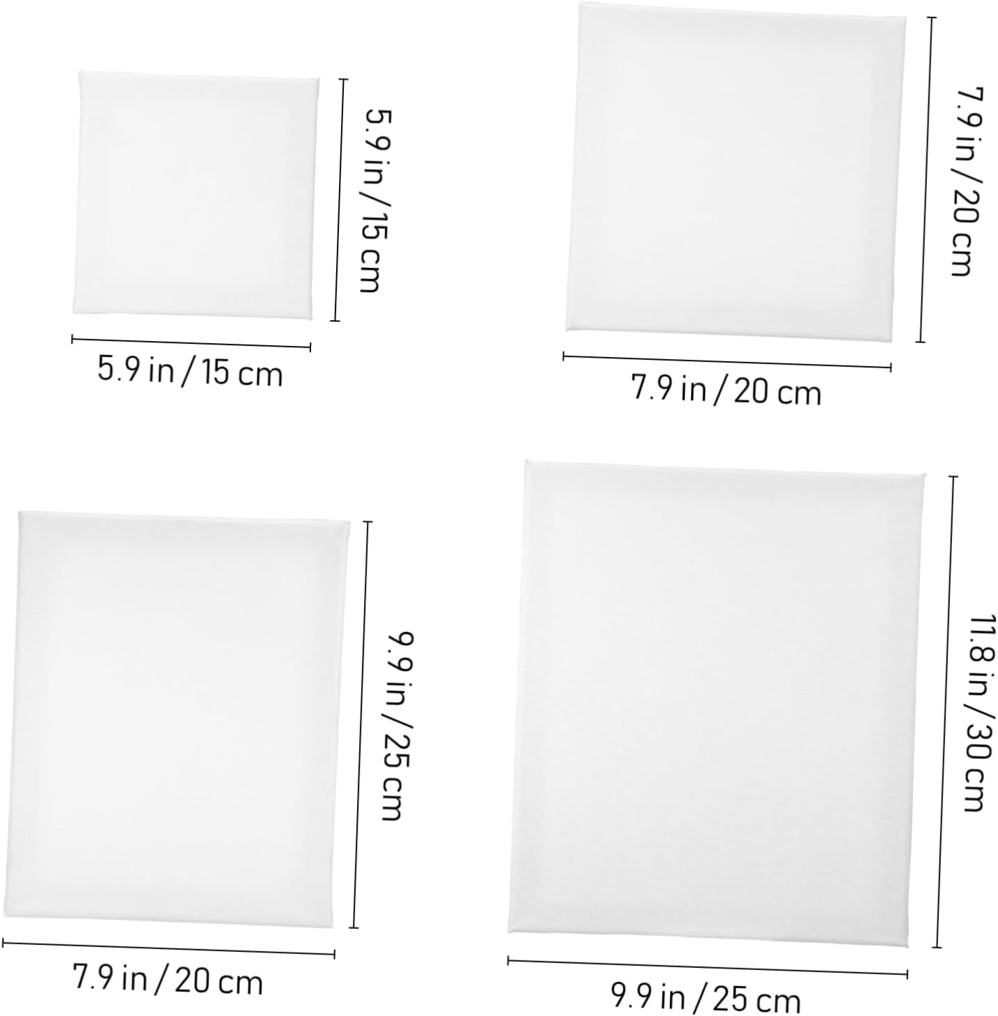 SHINEOFI 12pcs Small Cotton Canvas Artists Panels Multipack Canvas Art Blank Drawing Boards