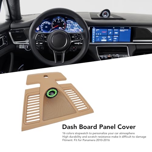 Capa de painel de painel com cronômetro, bisel central superior luxuoso para Panamera 2010 a 2016, m