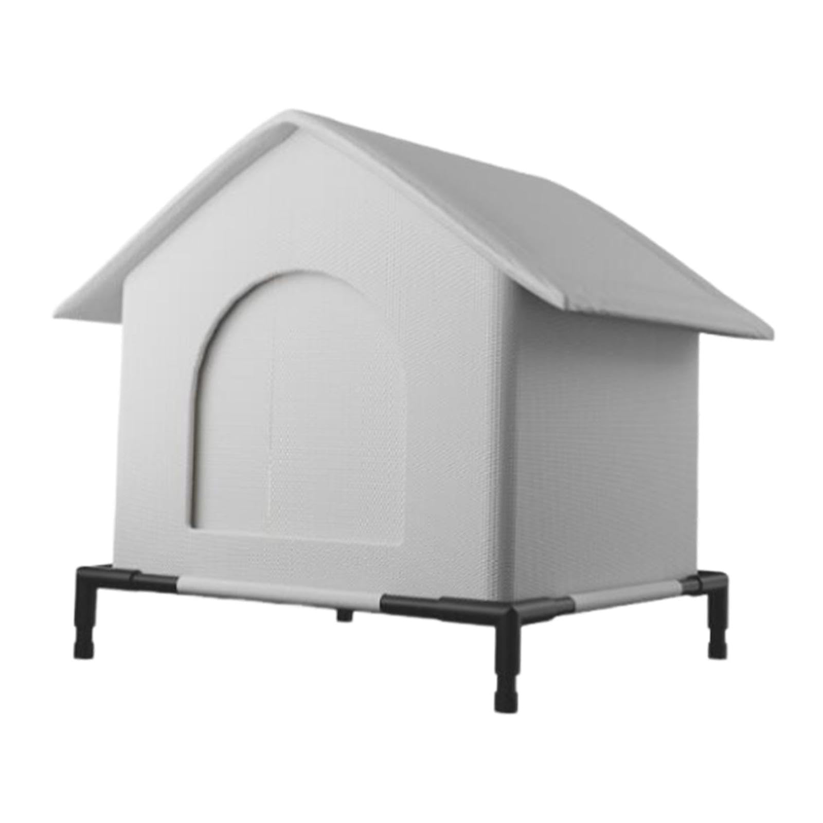 Gralara Niche pour Chat Extérieur avec avec Pieds Surélevés, Niche Isotherme Imperméable et Résistant au Vent pour Hiver, Abri pour Chats Errants et Petits Chiens, M