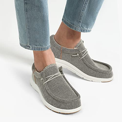 Bruno Marc Men's Arch Support Casual Slip-on Shoes Loafers for Men Non Slip Comfortable Boat Shoes,Size 8,Khaki,SBLS2302M