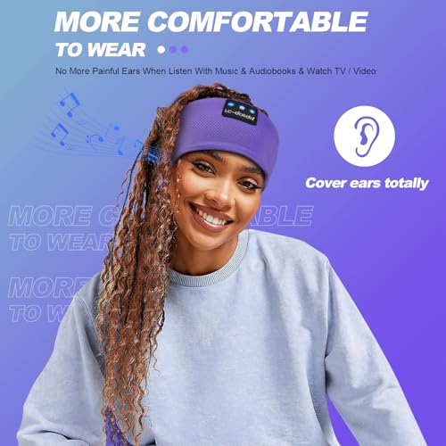 Image of LC-dolida Sleep Headphones Bluetooth 5.4, Headband Headphones Earphones Wireless, Sleep Mask for Sleeping, Sports, Gifts, Workout, Jogging, Yoga,Insomnia, Air Travel, Meditation