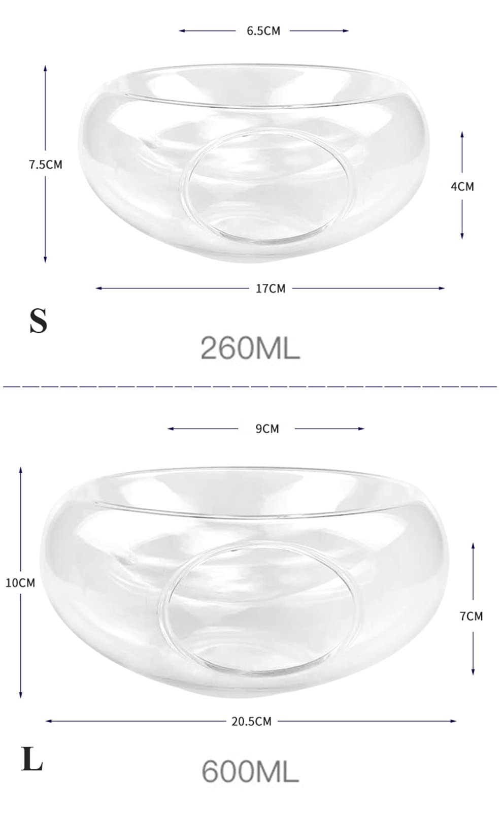 Ciotola di concezione Artistica Piatti di Vetro creativi Fumo di Ghiaccio Secco per Forniture per Club dell'hotel, stoviglie in Vetro borosilicato Alto